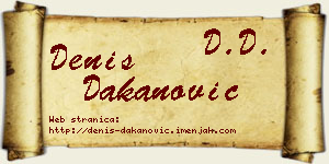 Denis Dakanović vizit kartica